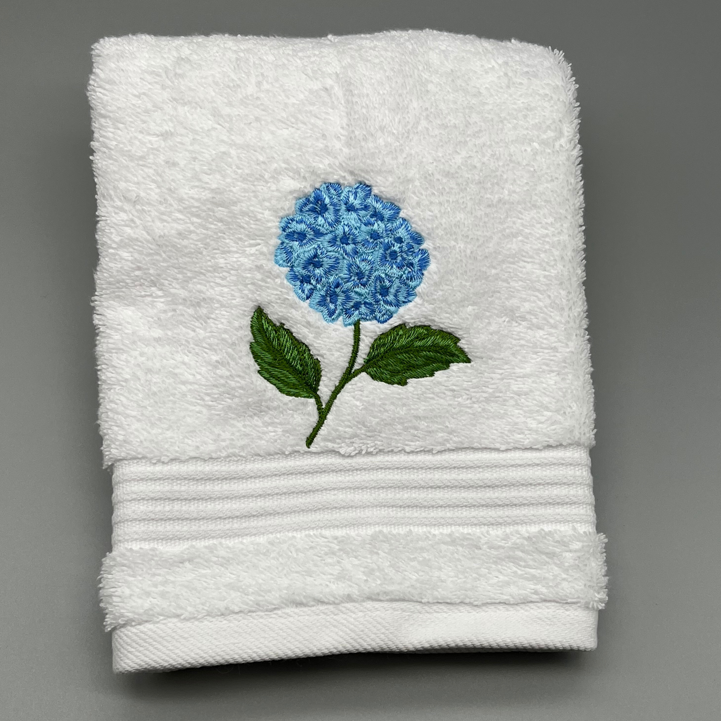 Hydrangea Embroidered Turkish Cotton Towel Set – Luxury Bathroom Decor & Gift Ideas