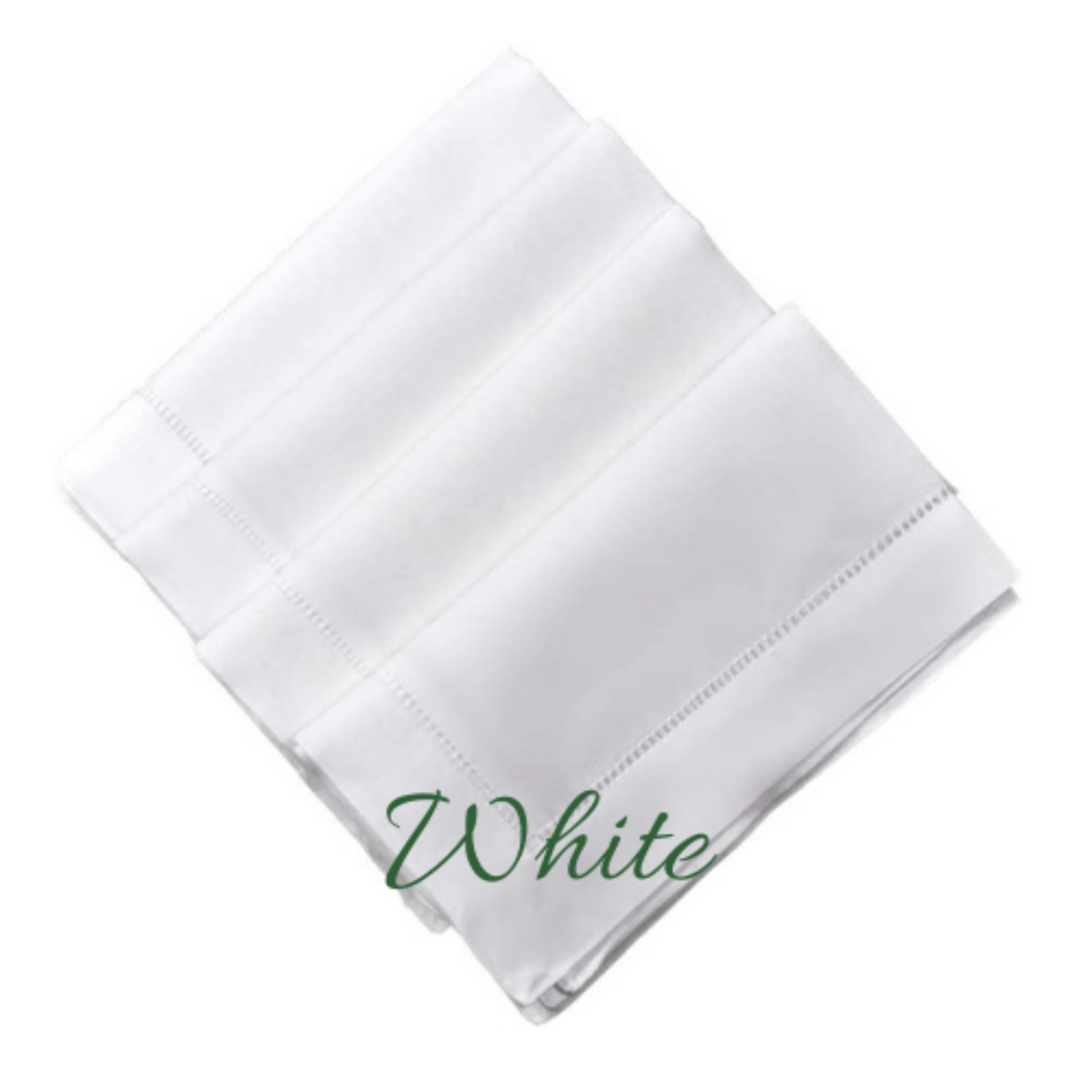 Elegant Rosebud Embroidered Linen-Cotton Dinner Napkins – Set of 2