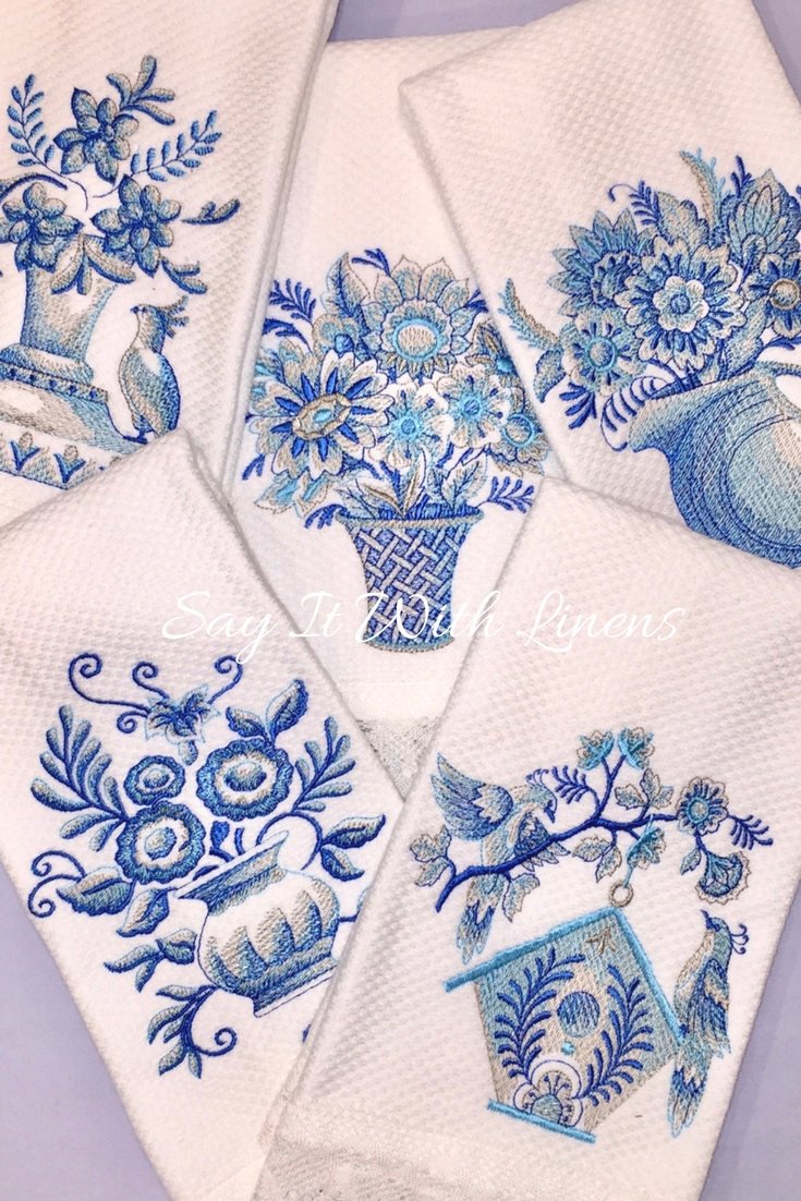 embroidered fingertip towels