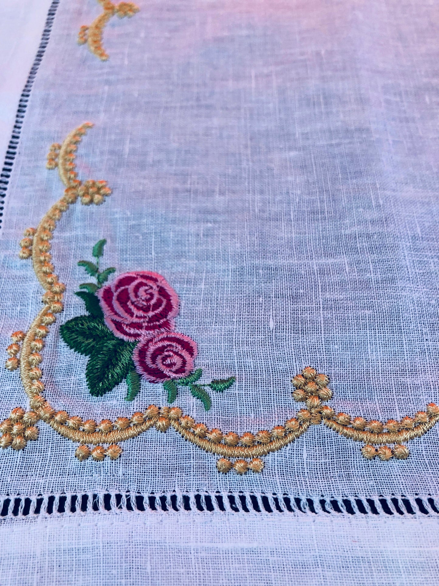 embroidered placemat