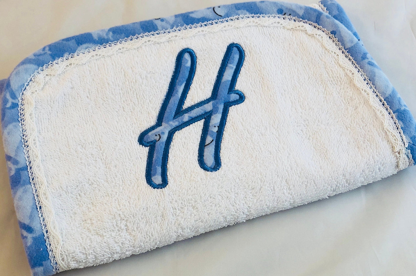 monogrammed burp cloth