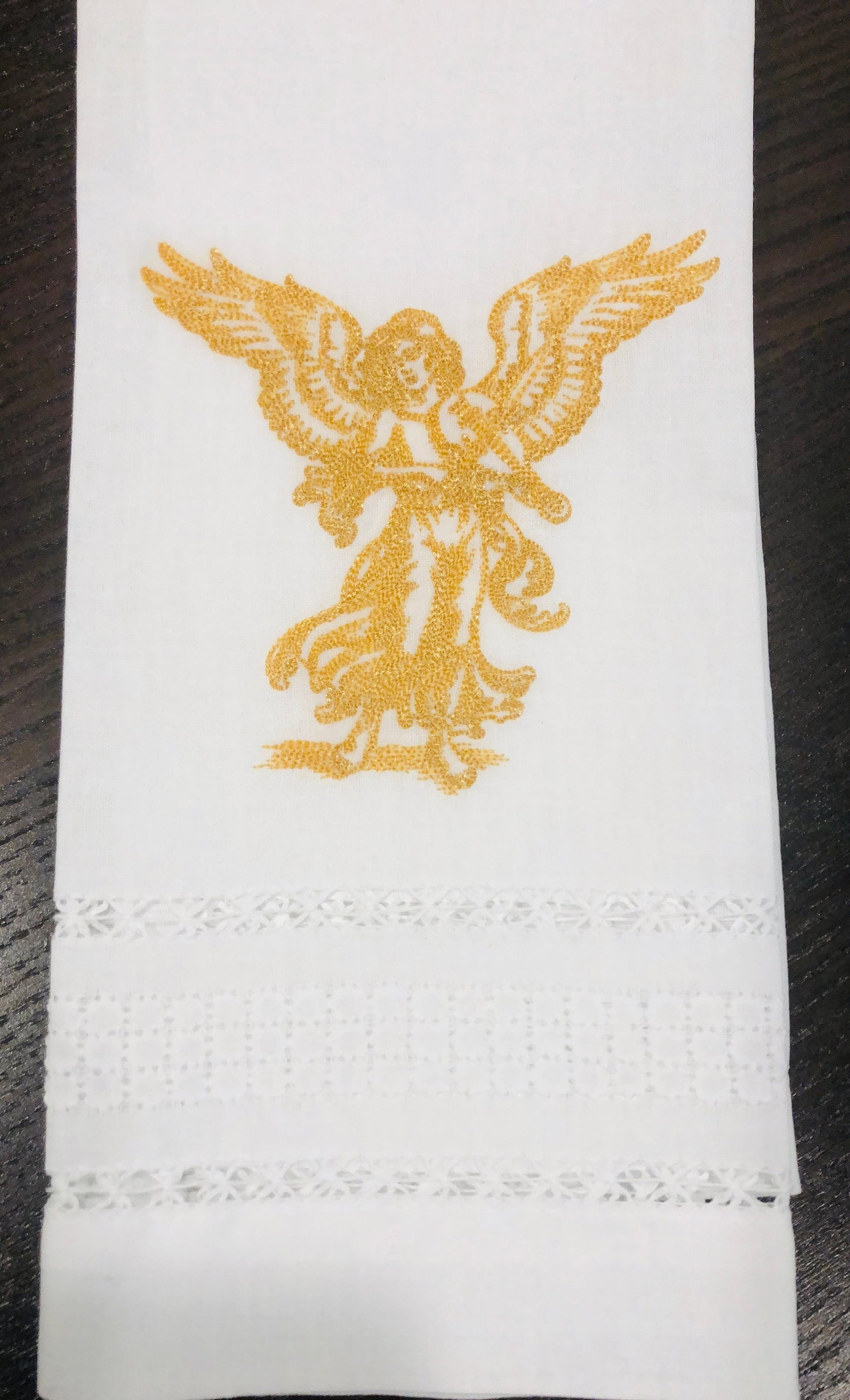 embroidered guest towel