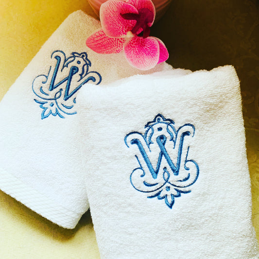 monogrammed bath towels