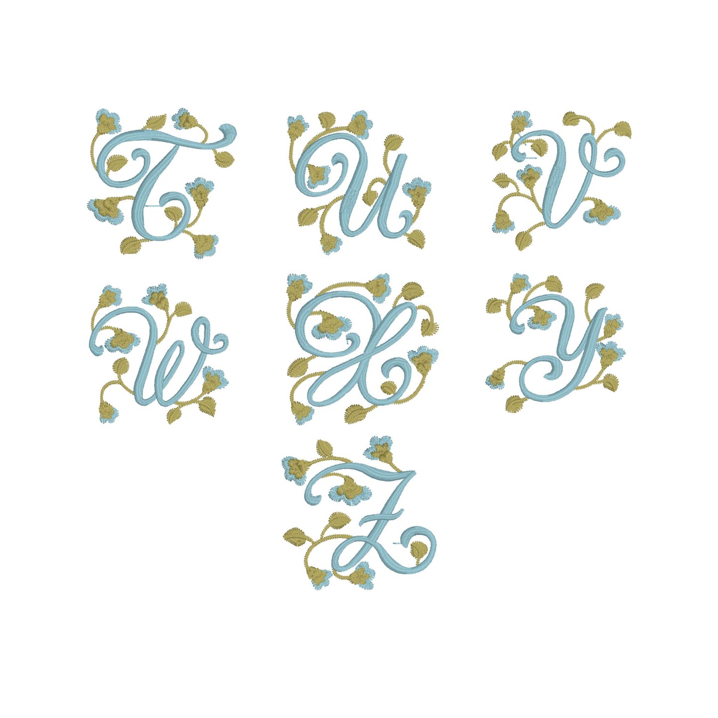 Hand Towel monogrammed floral style
