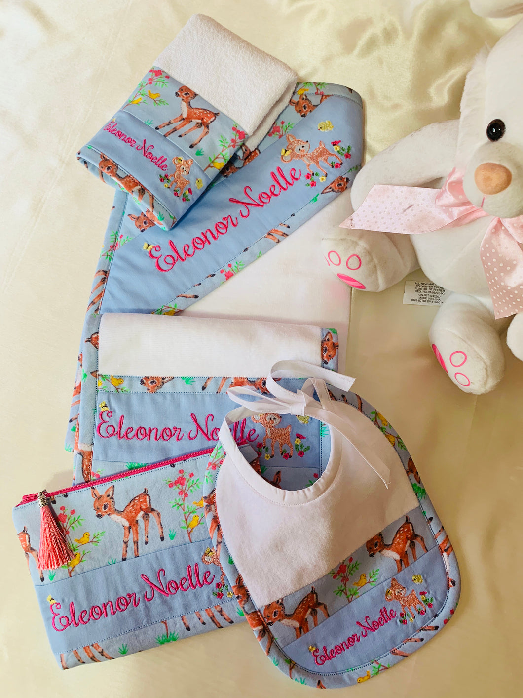 Personalized Deer Themed Baby Gift Set