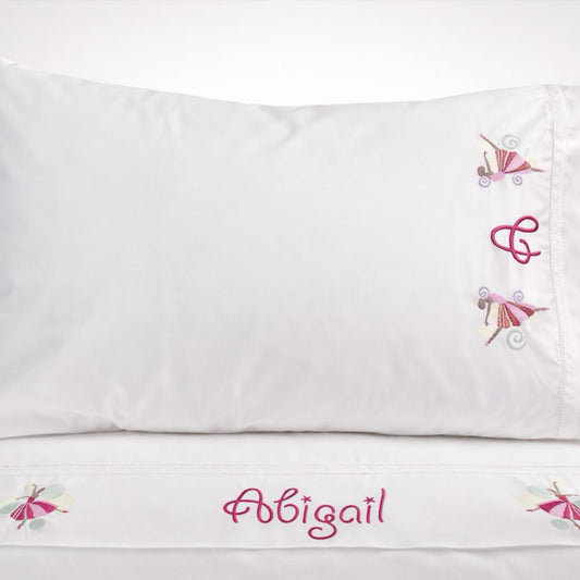 Personalized ballerina bed sheet set