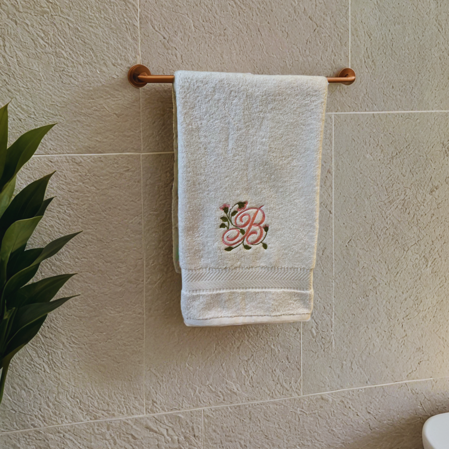 Victorian Garden Monogrammed Hand Towel