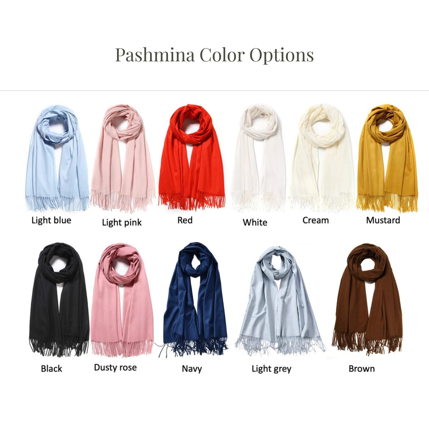 Monogrammed Pashminas