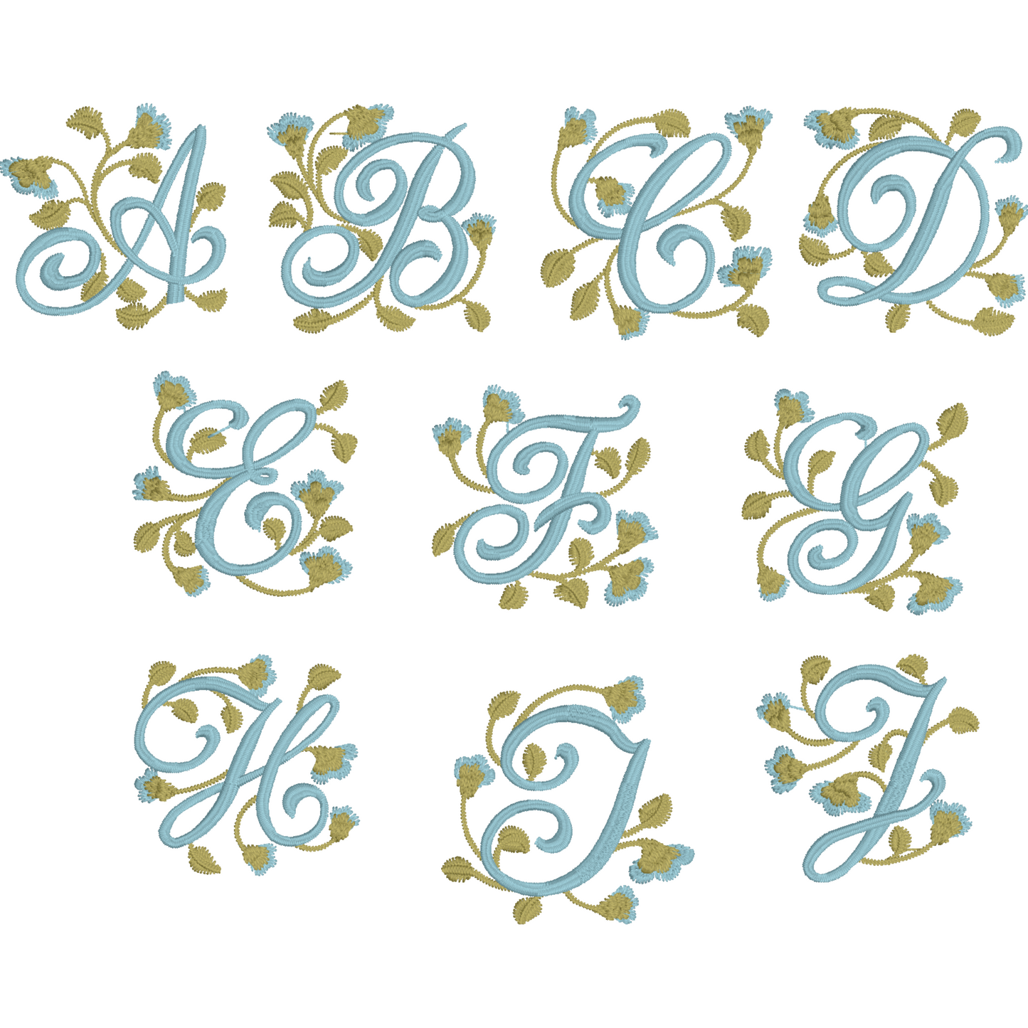 Victorian Garden Monogrammed Hand Towel