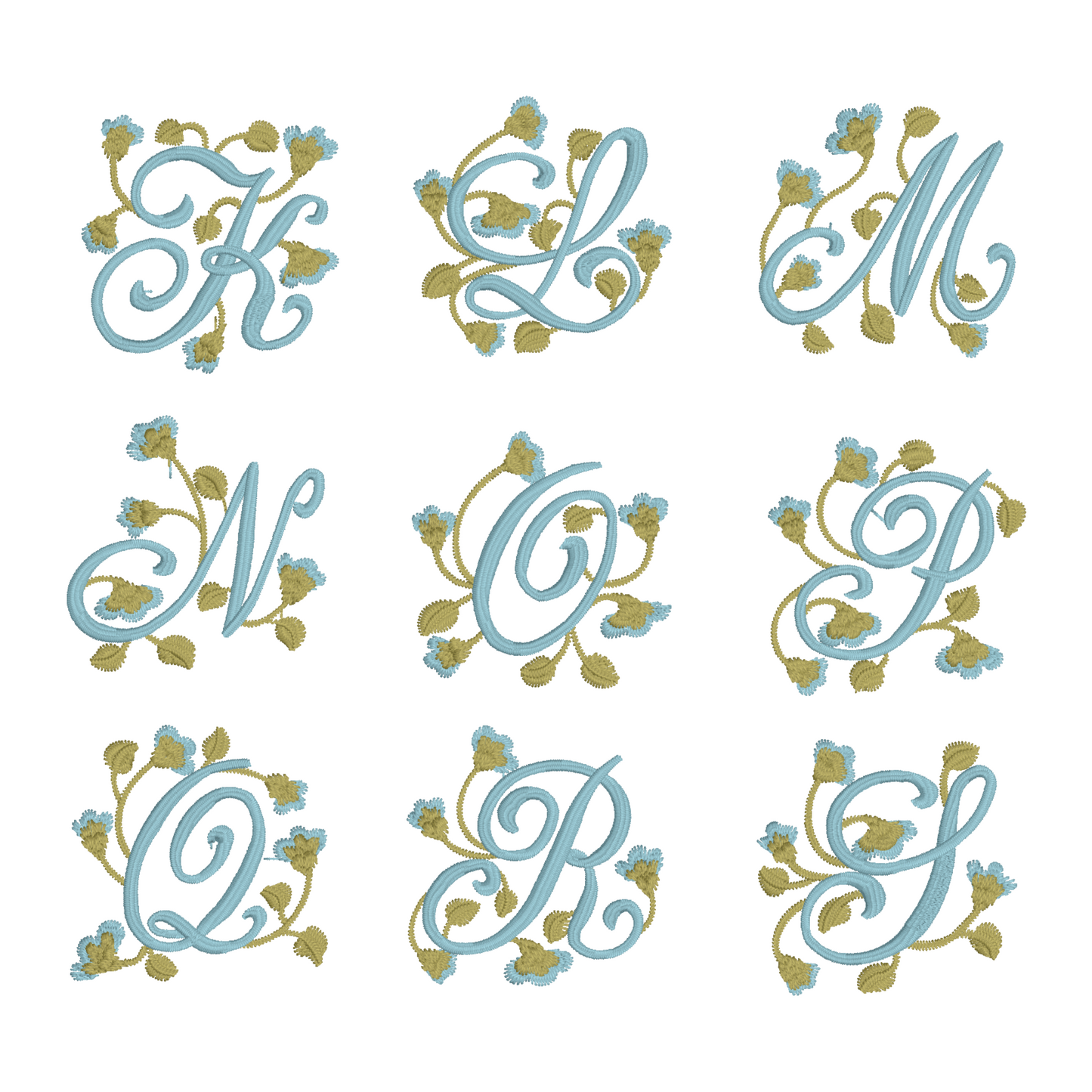 Victorian Garden Monogrammed Hand Towel