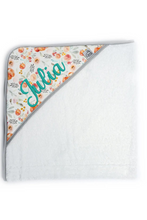 Load image into Gallery viewer, Just Peachy Hooded Towel: Multi / 30&quot;x30&quot;