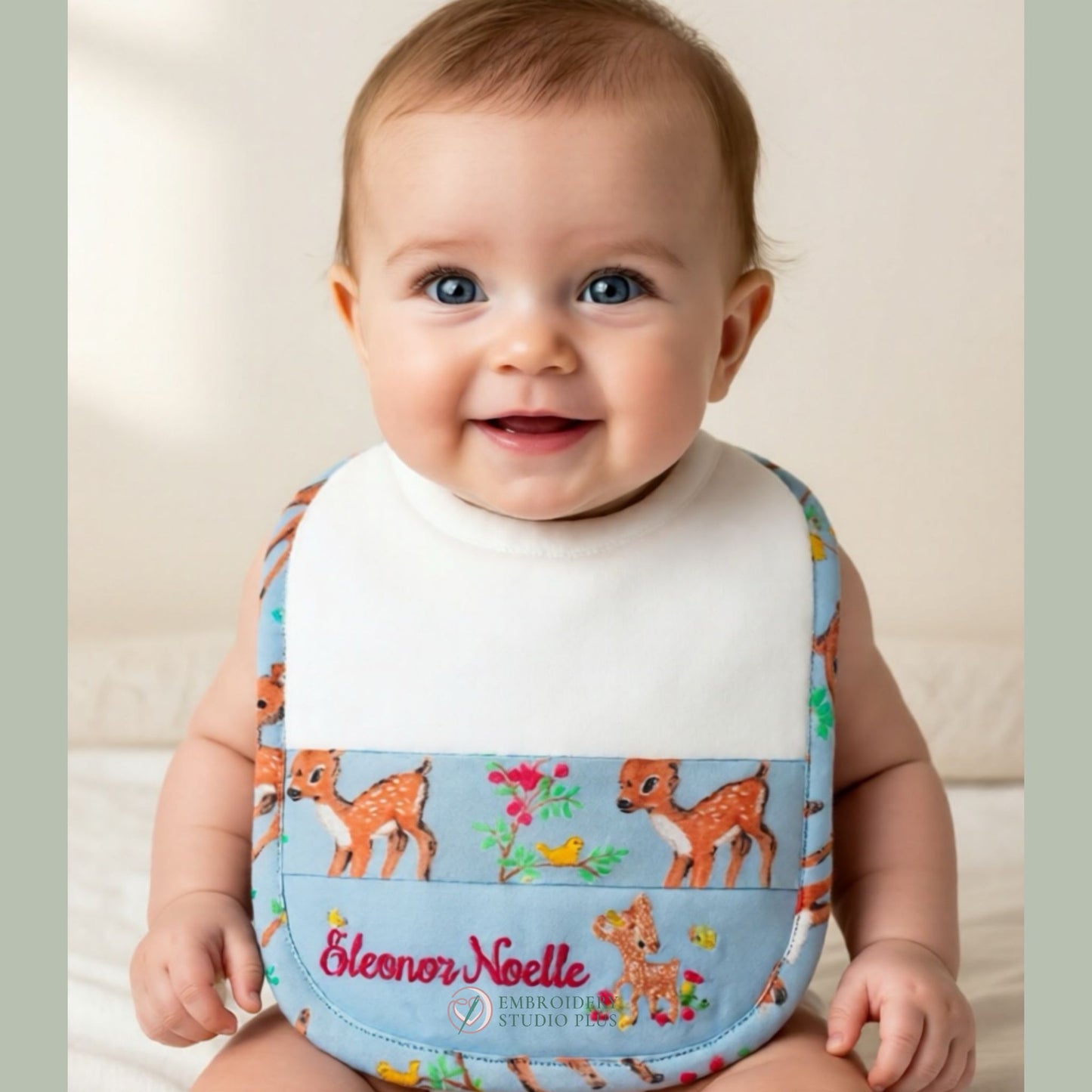 Personalized Baby Set – Newborn Hooded towel, Bib, Burp Cloth - Baby Shower Ideas