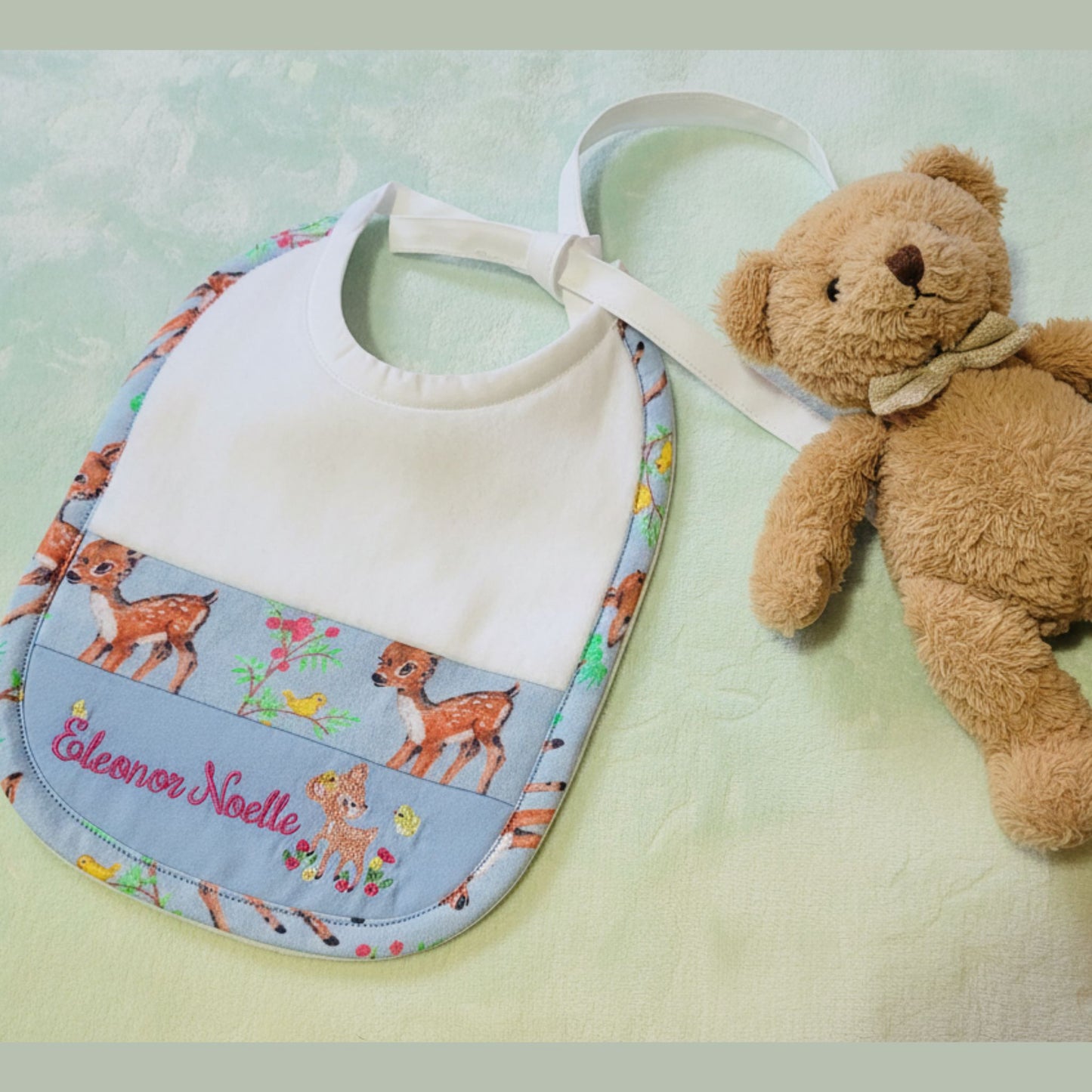 Personalized Baby Set – Newborn Hooded towel, Bib, Burp Cloth - Baby Shower Ideas