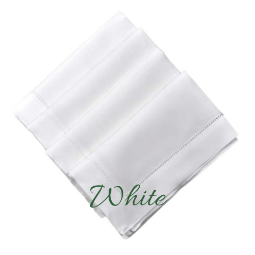 white linen napkins