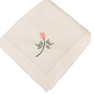 Rose design napkin