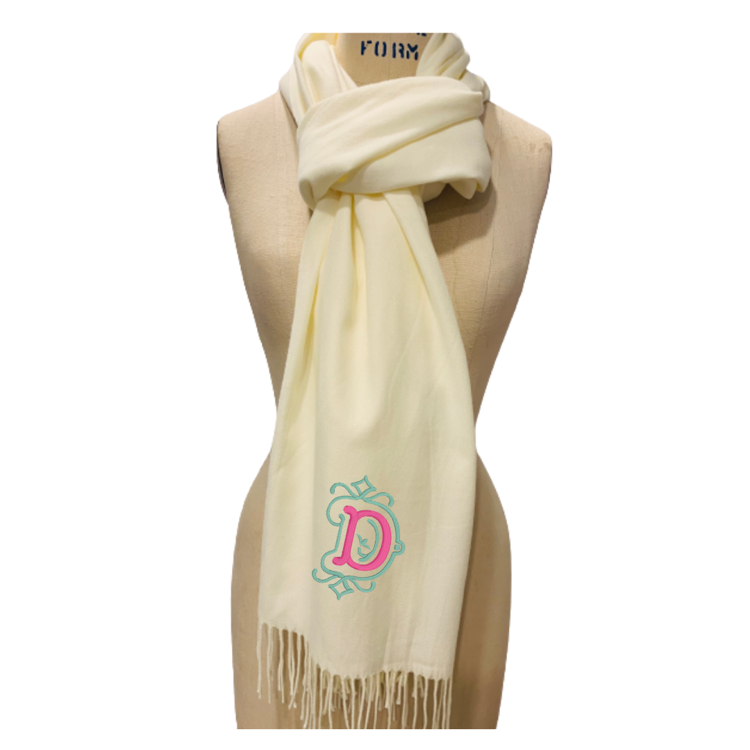 monogrammed pashmina