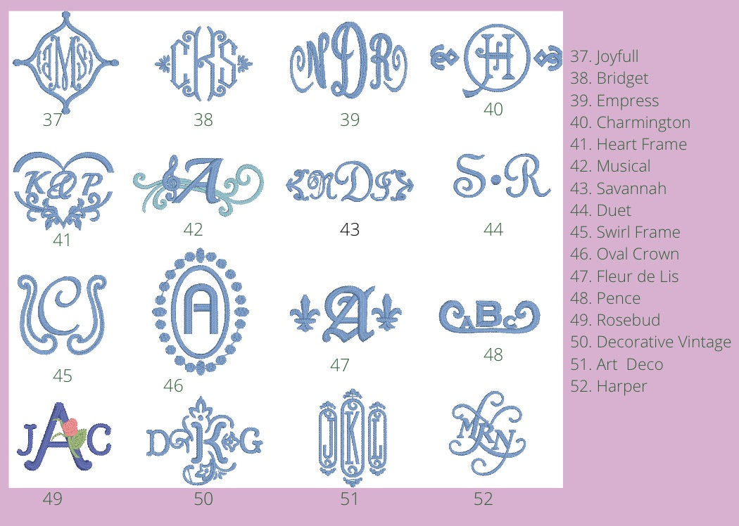 monogrammed styles 