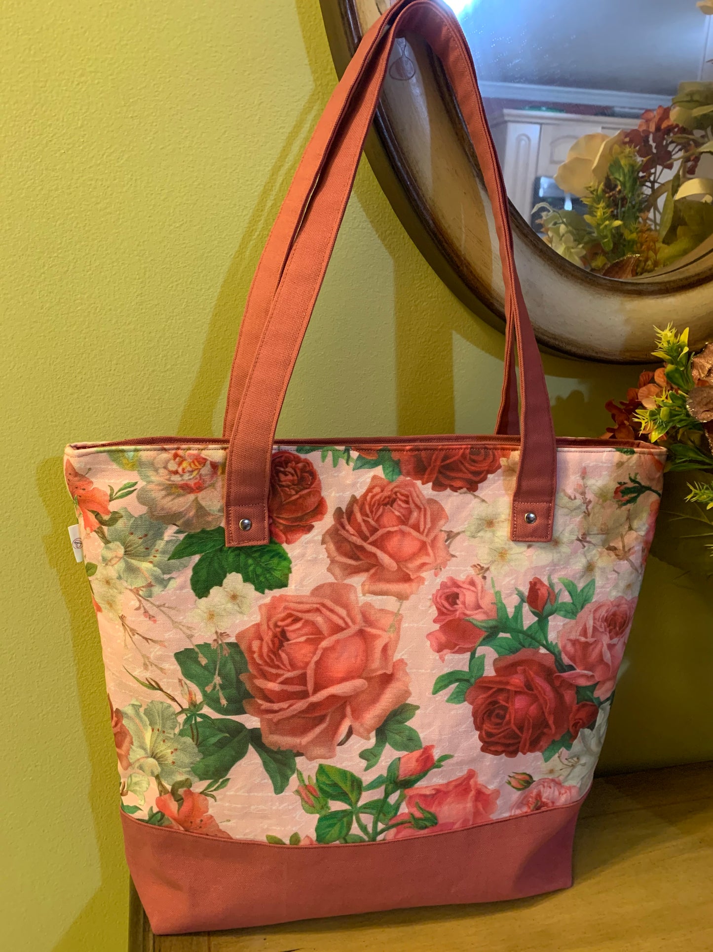 Vintage Roses Canvas Tote Bag