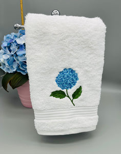 Hydrangea bath towel