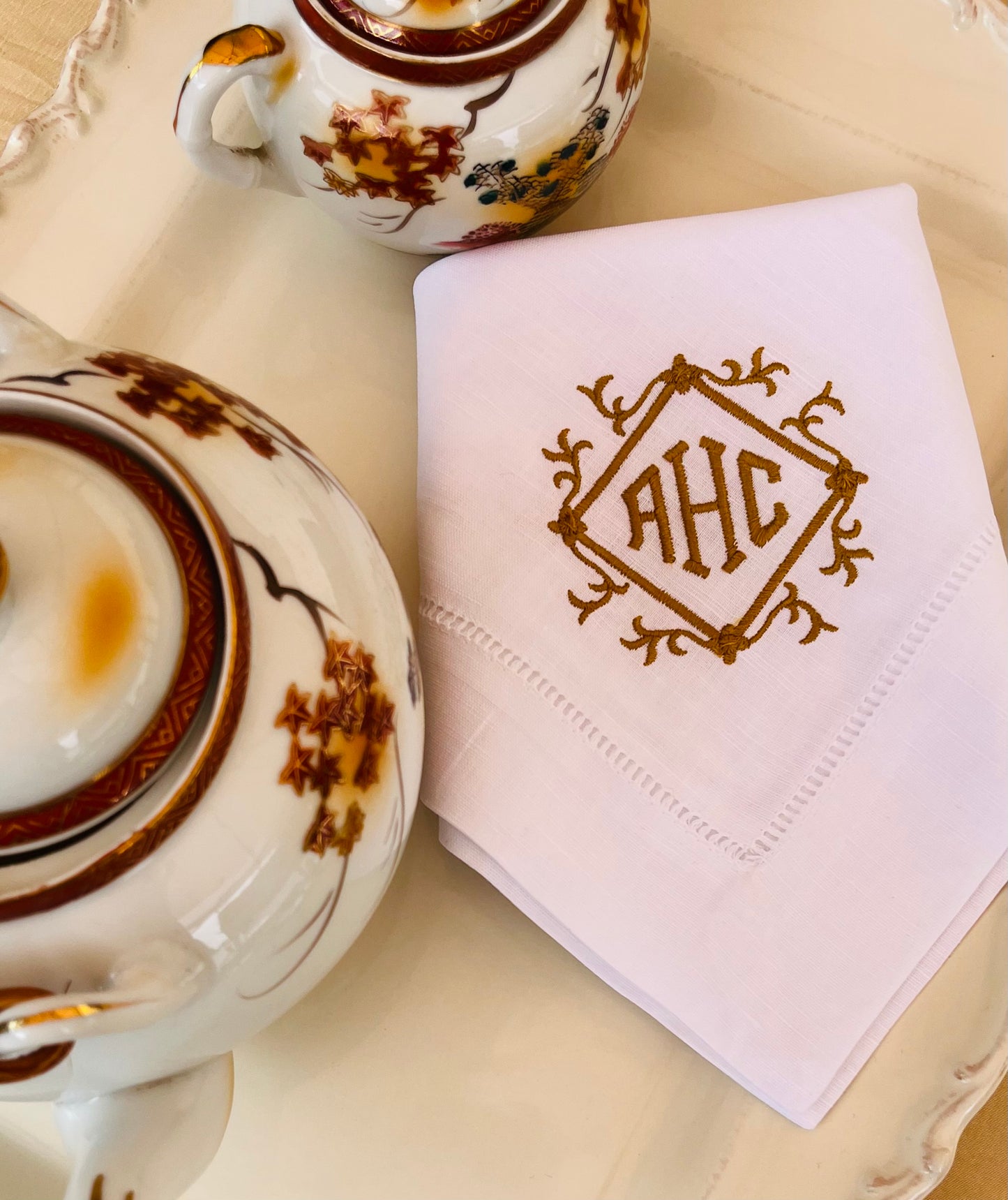 monogrammed linen napkins