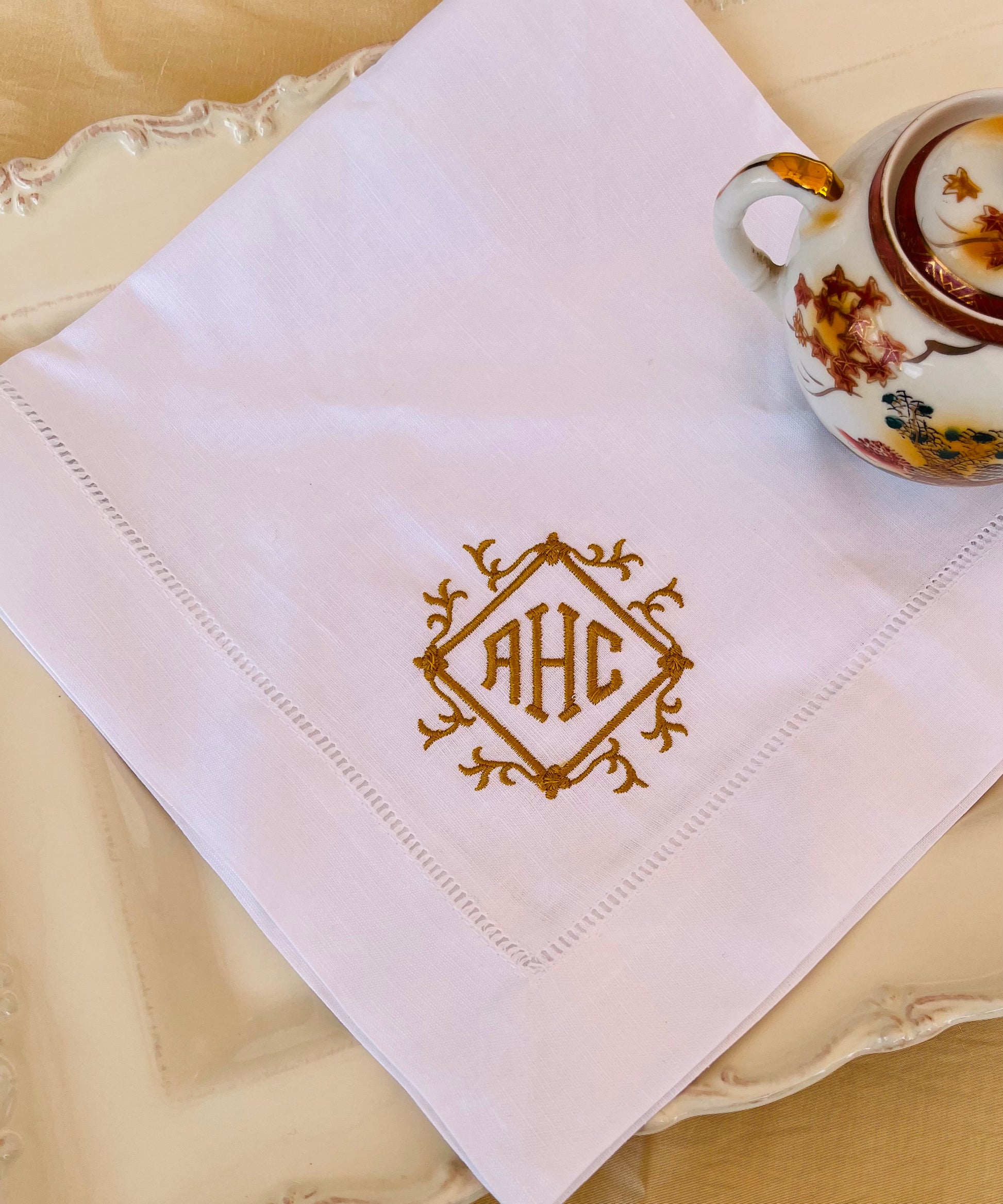 personalized linen napkins