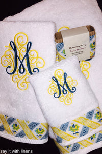 custom embroidered towel sets