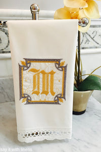 monogram guest towel