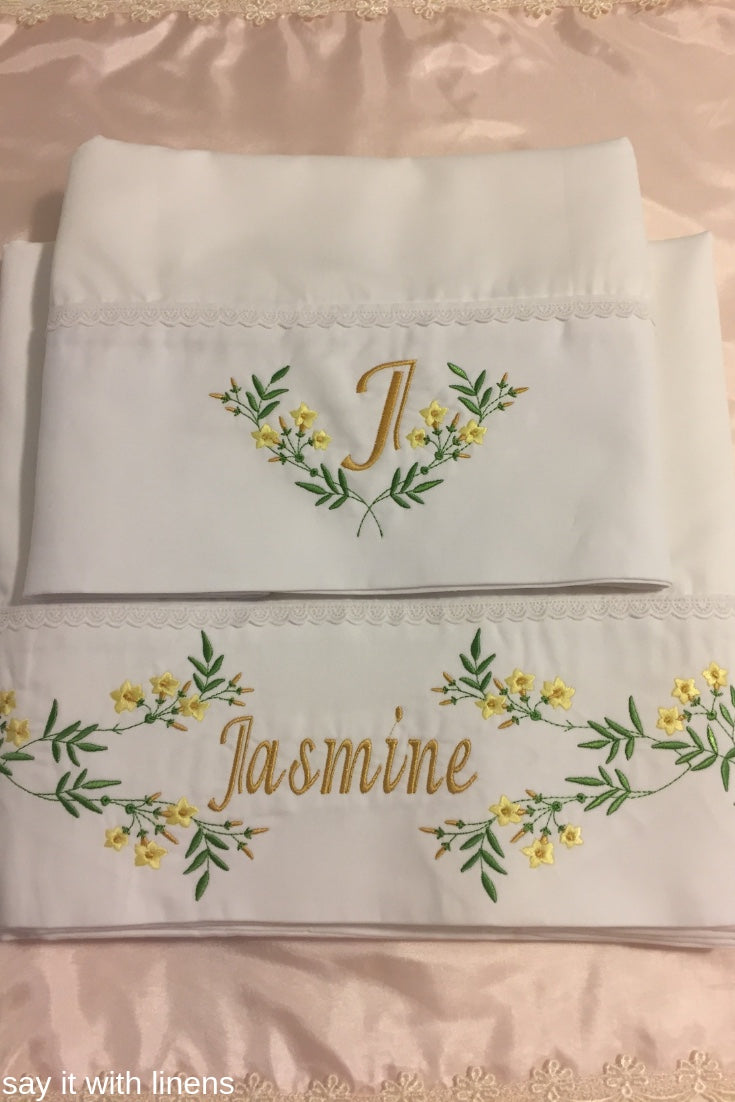 personalized bed sheet set