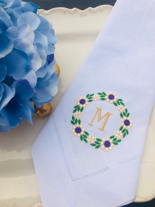 monogrammed wedding napkins