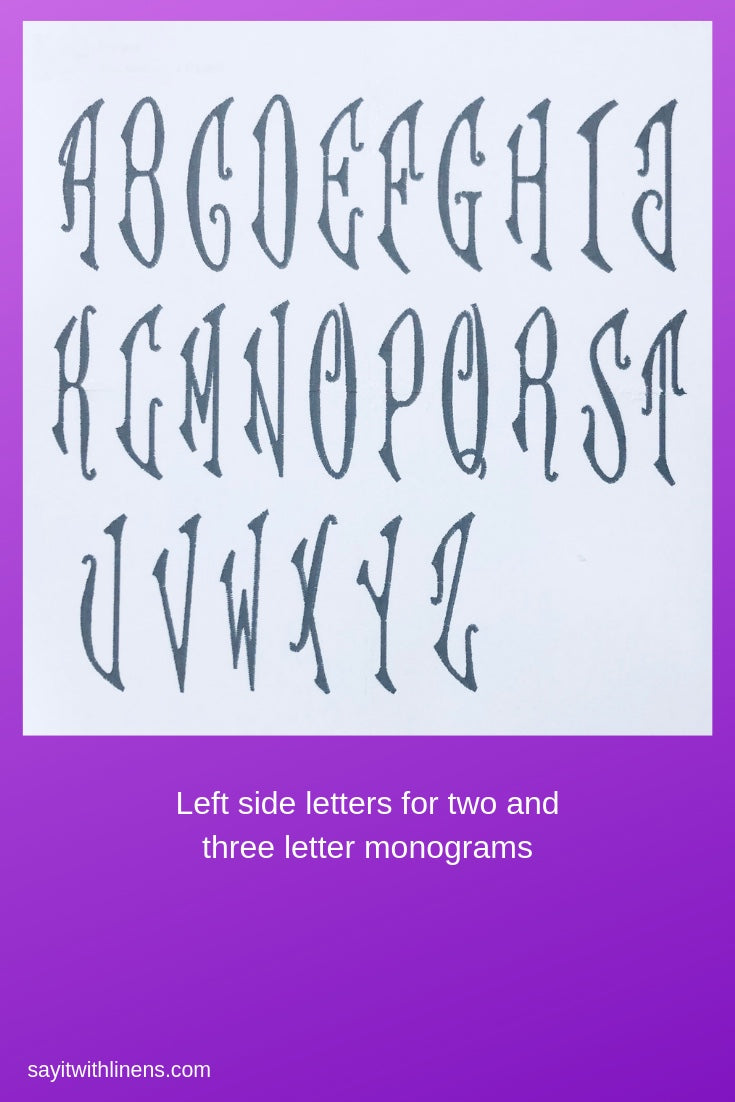 monogram for napkins