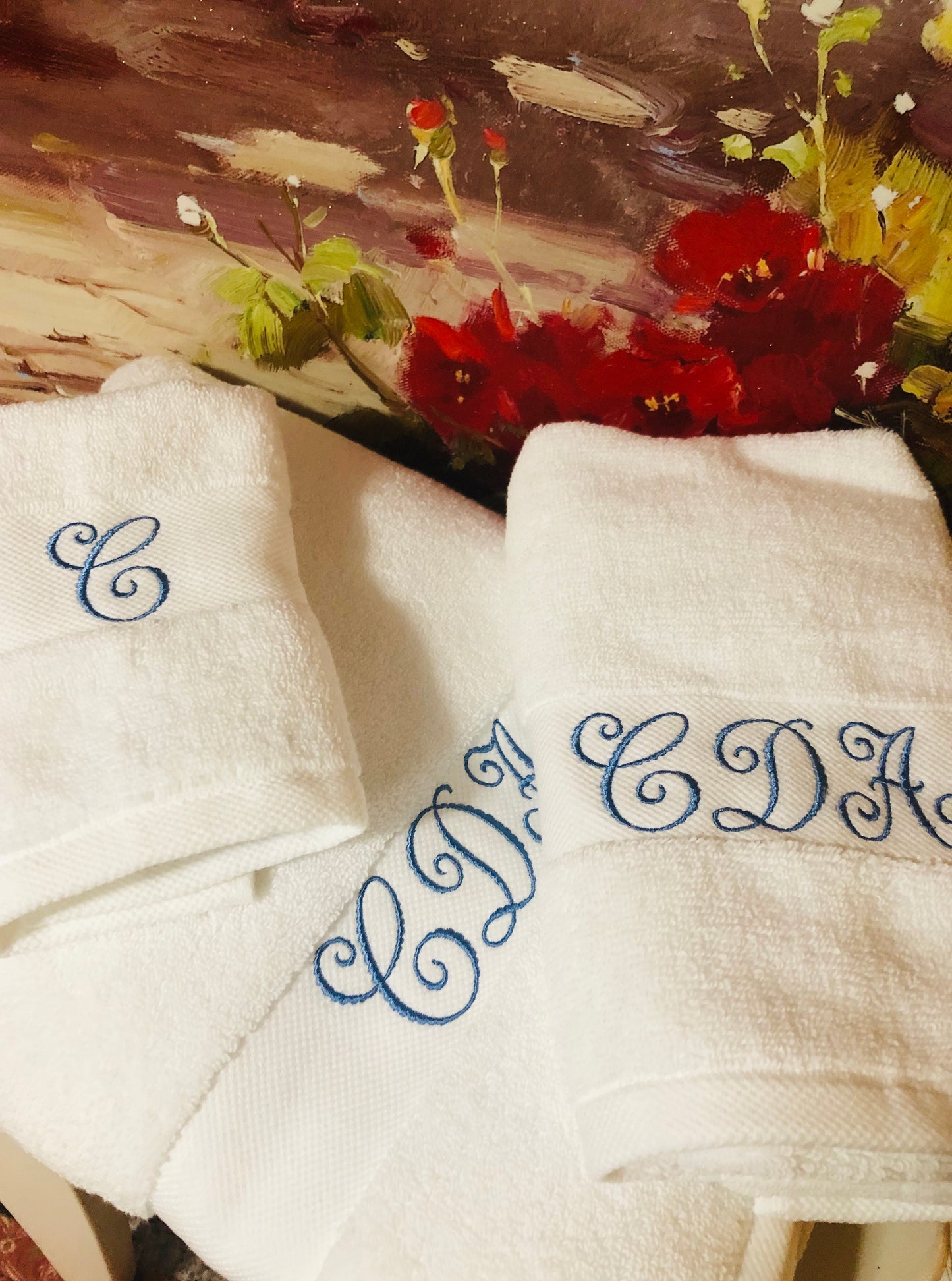 monogrammed towels