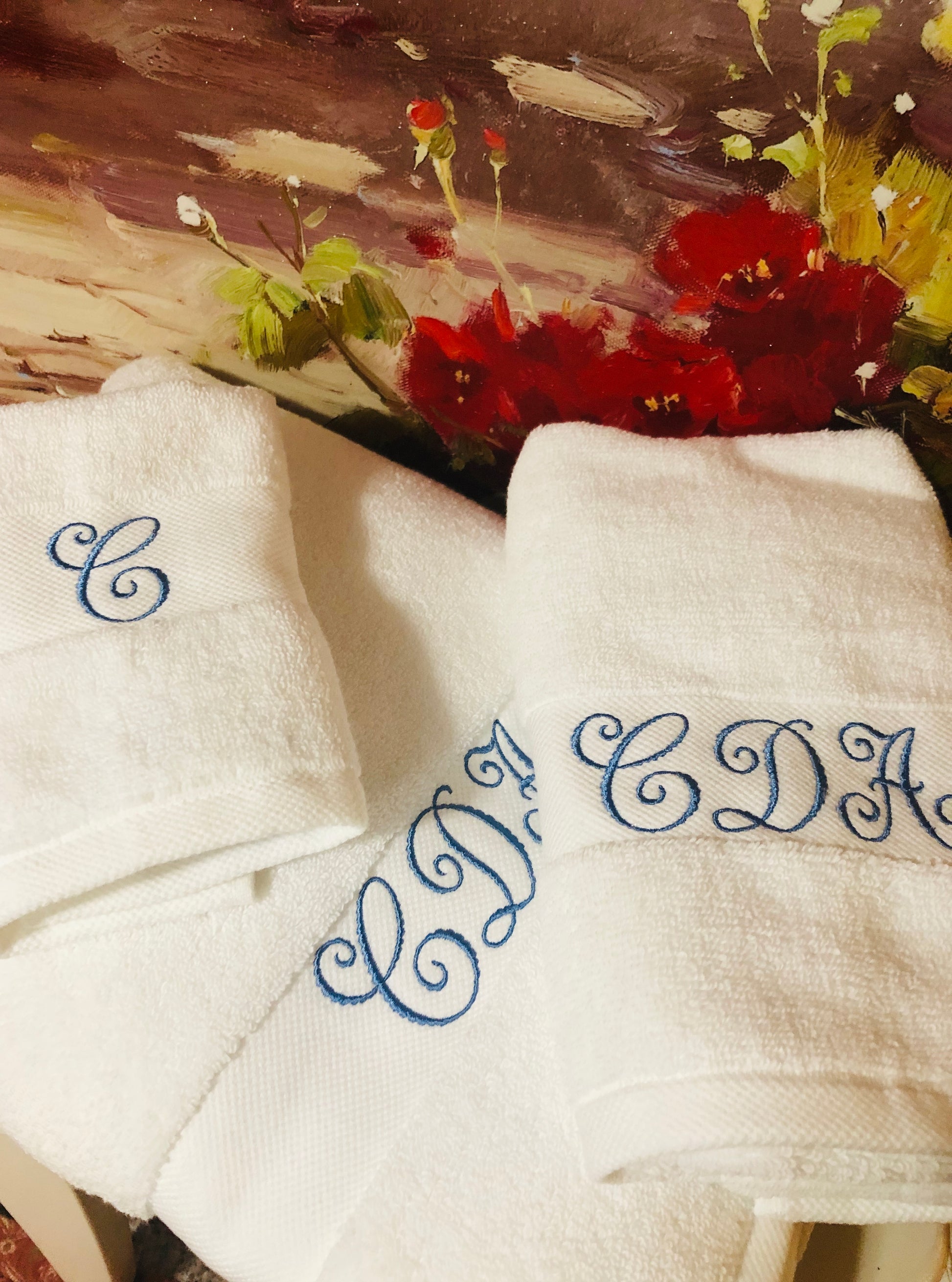 monogrammed towels
