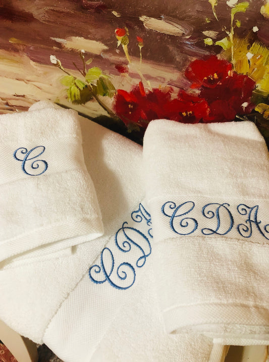 monogrammed towels