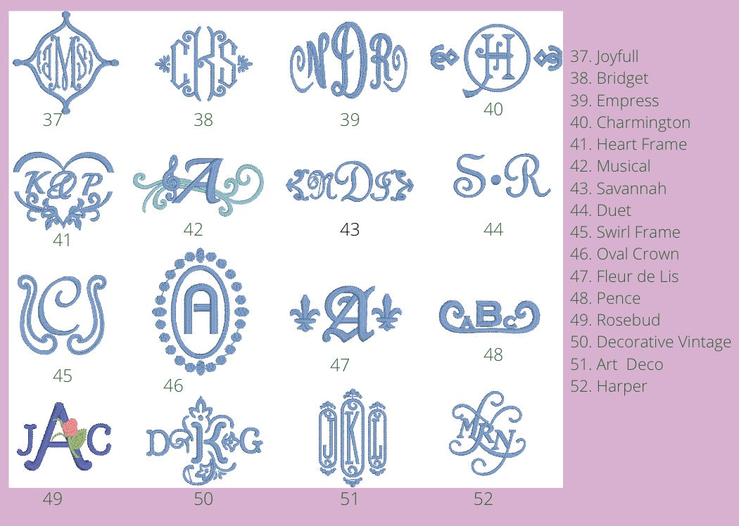 monogram styles