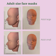 Load image into Gallery viewer, face mask size chart
