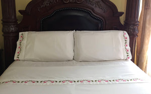 custom embroidered bed sheets
