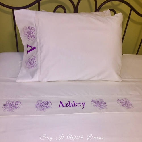 custom bed sheet set personalized with name