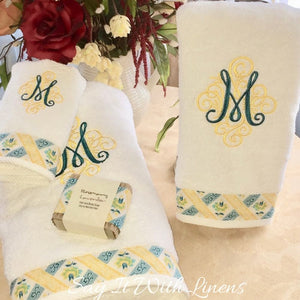 monogrammed towel sets