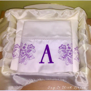 custom bed sheet set purple