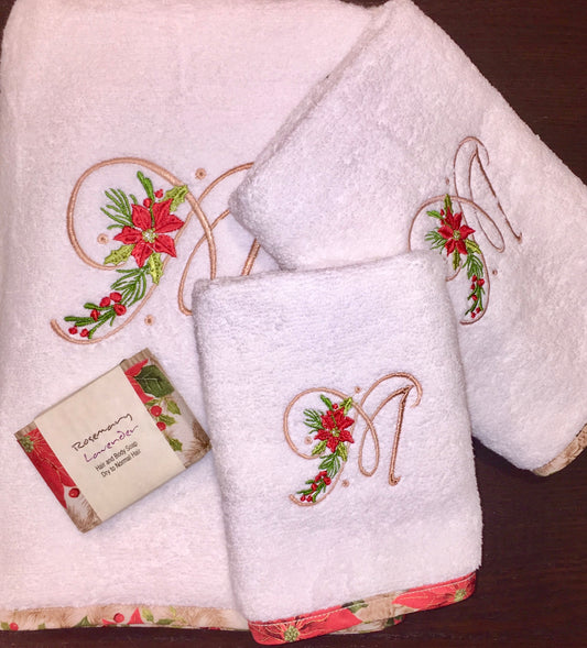 Christmas bath towel set