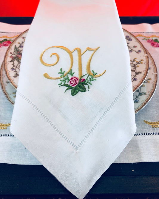 monogrammed linen napkins