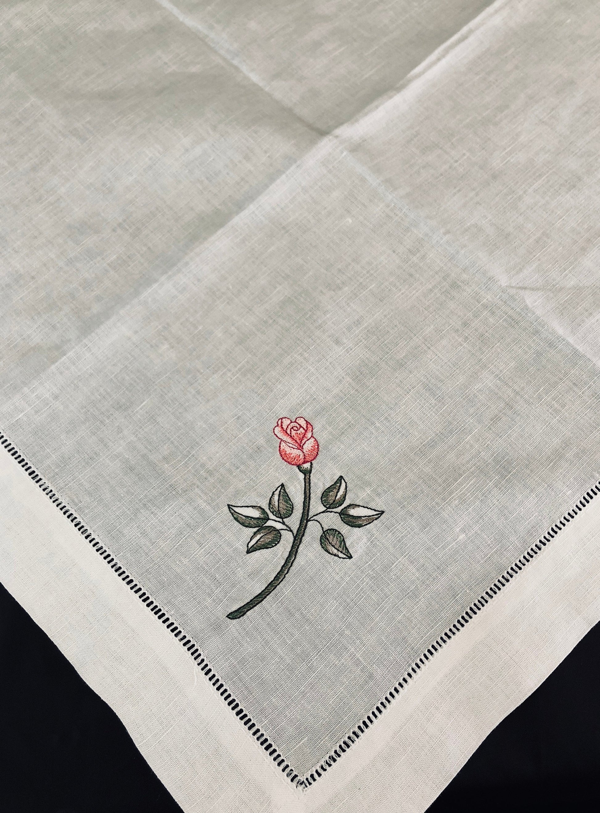 hemstitched linen napkins