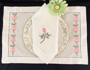 embroidered placemat and napkin sets