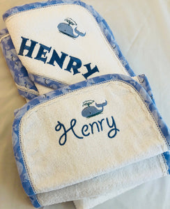 customized baby bath towel sets