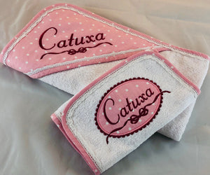 personalized baby towel set