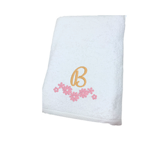 Crown with Flowers Personalized Towel Set